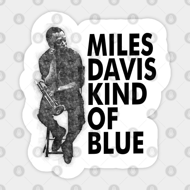 90s Miles Davis Kind Of Blue Sticker by Sentra Coffee